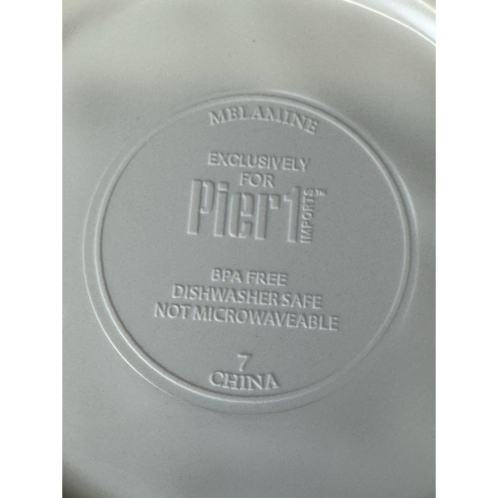 Set Of 6 Pier 1 Melamine Sun Shine 2.5" Bowls Bright Yellow White & Orange - Picture 7 of 7